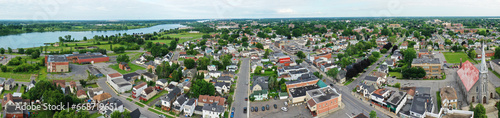 Aerial panorama of Cornwall, Ontario, Canada photo