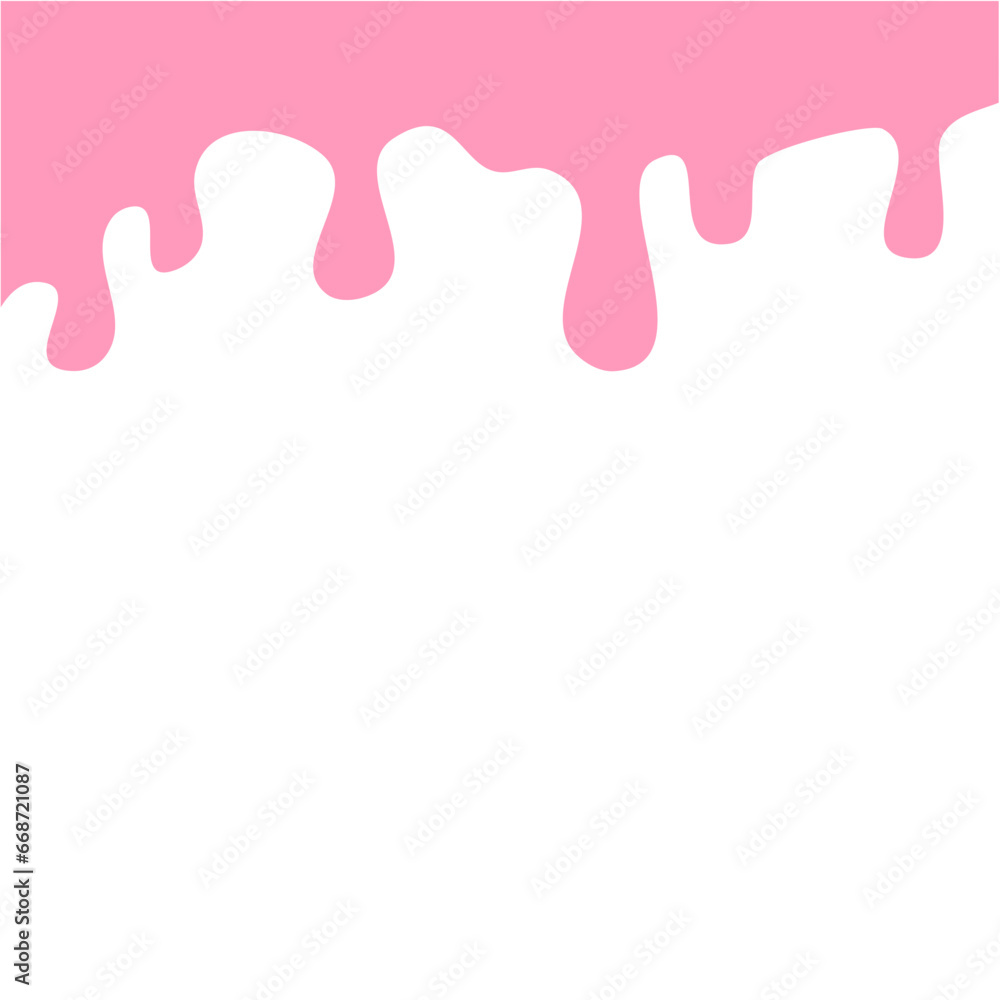 Melted pink ice cream 
