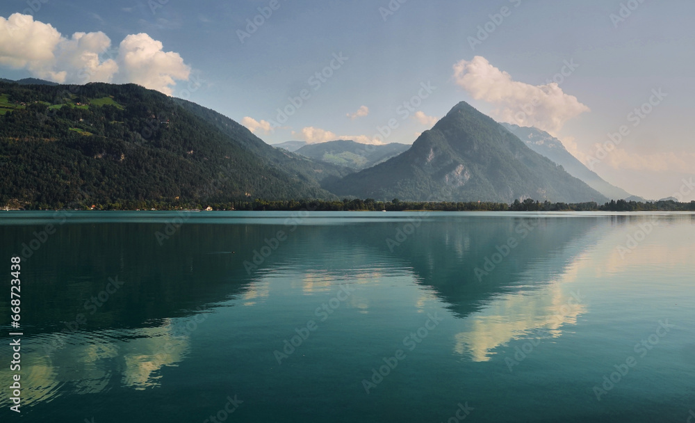Lake and mountains