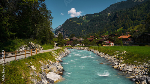 Bild auf Leinwand Emerald river in the mountains