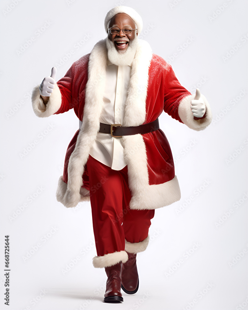 Portrait of a happy smiling african american Santa Claus Portrait of a happy smiling african american Santa Claus