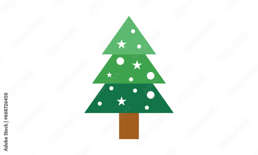 christmas tree minimalist logo design