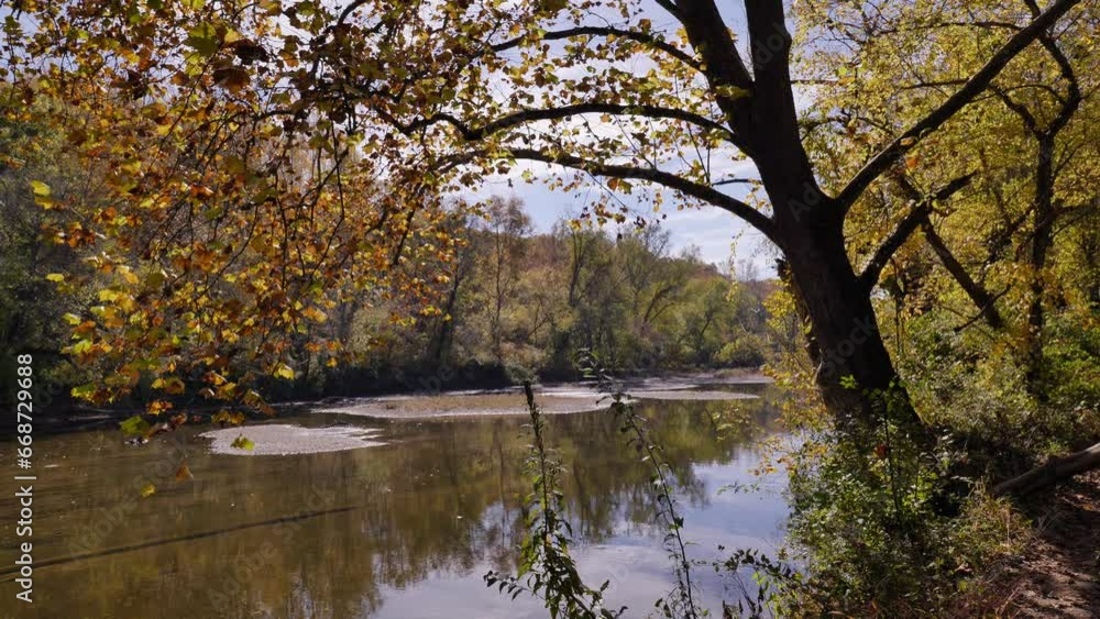 Brandywine creek running through the autumn forest. Brandywine creek running through the autumn forest.