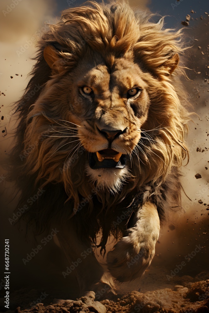 portrait of a lion portrait of a lion