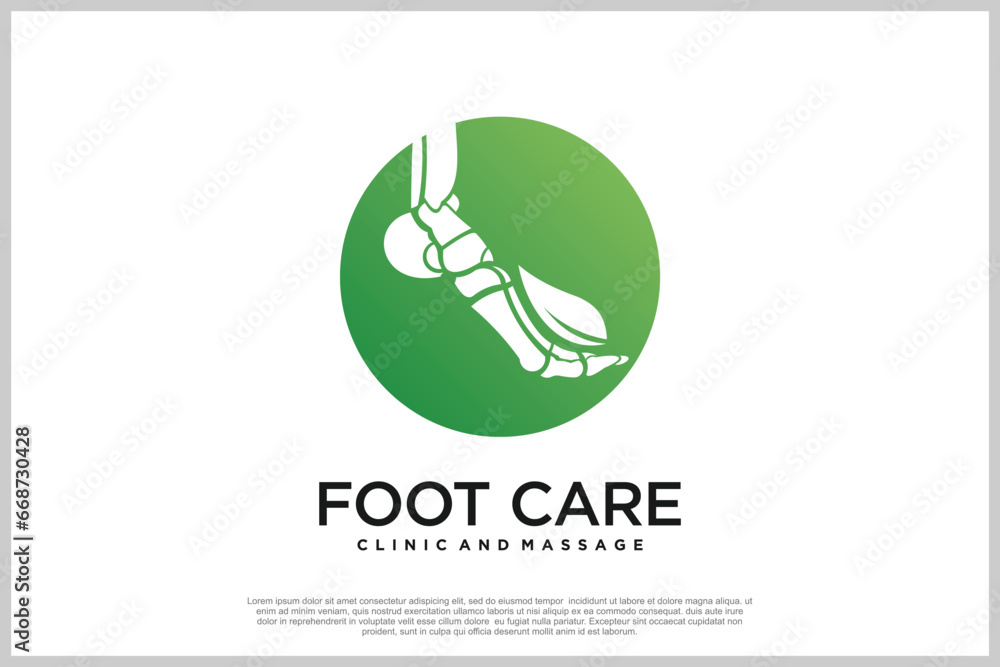 Reflexology logo design with podiatry and foot clinic unique concept Premium Vector Reflexology logo design with podiatry and foot clinic unique concept Premium Vector
