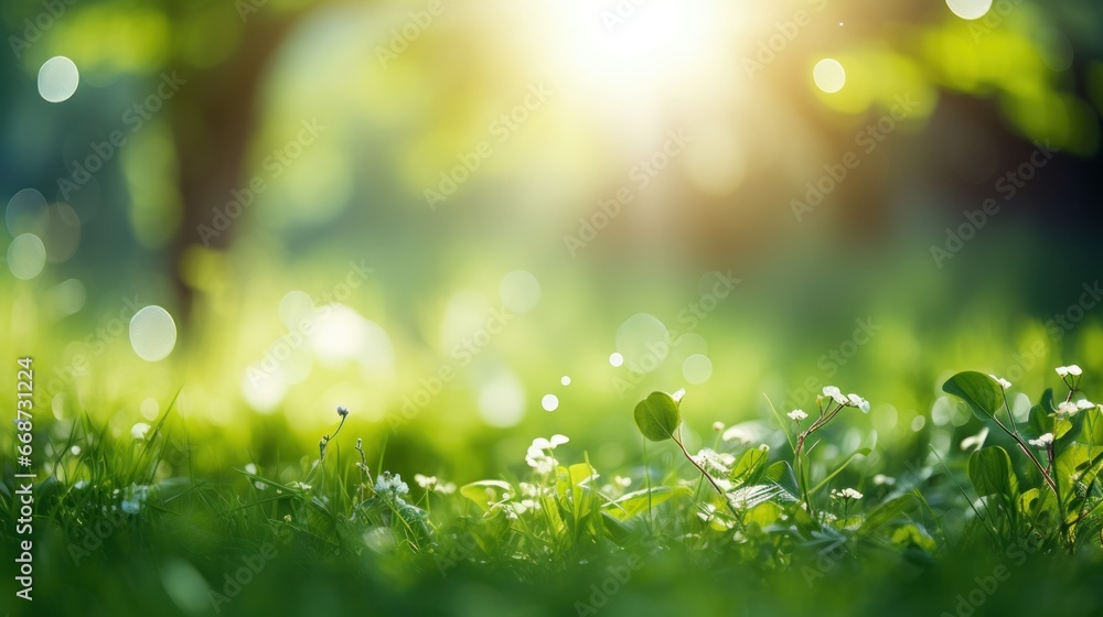 Blurred greenery in a sunlit garden, capturing the essence of spring and summer. Blurred greenery in a sunlit garden, capturing the essence of spring and summer.