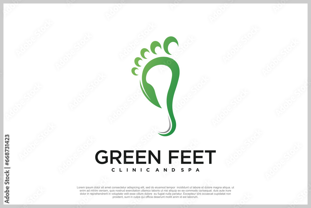 Reflexology logo design with podiatry and foot clinic unique concept Premium Vector Reflexology logo design with podiatry and foot clinic unique concept Premium Vector