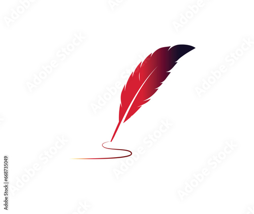 feather logo vector template © esha