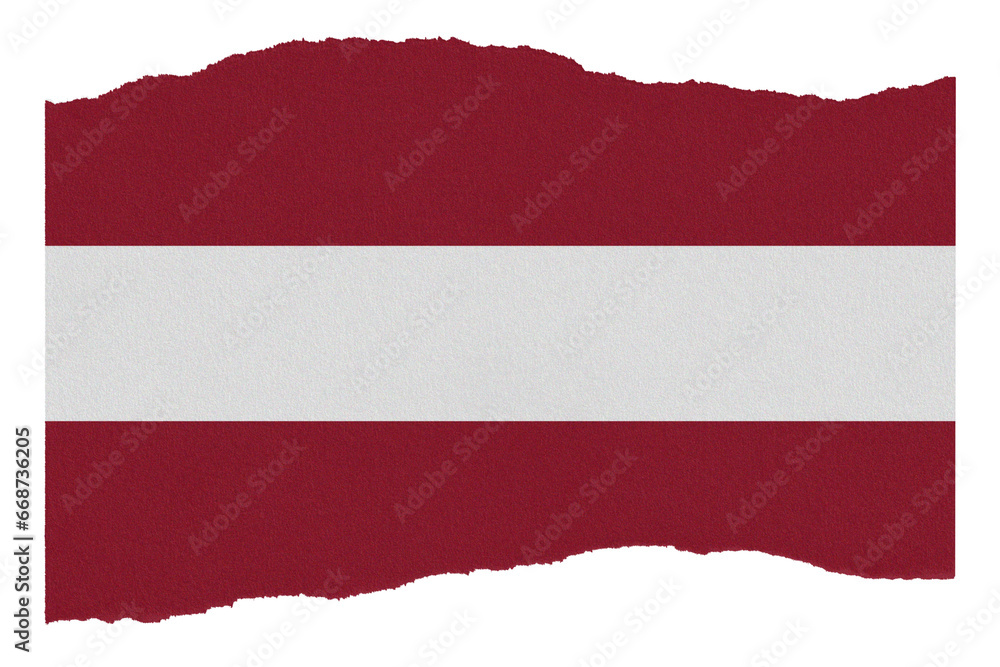 Latvia country flag on torn paper Latvia country flag on torn paper