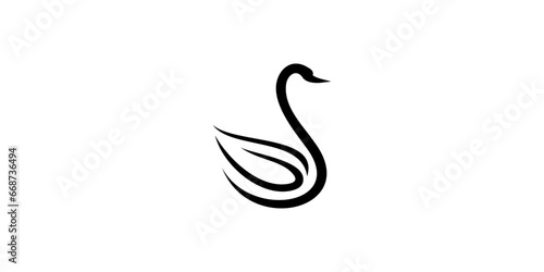 Fototapeta Naklejka Na Ścianę i Meble -  swan logo