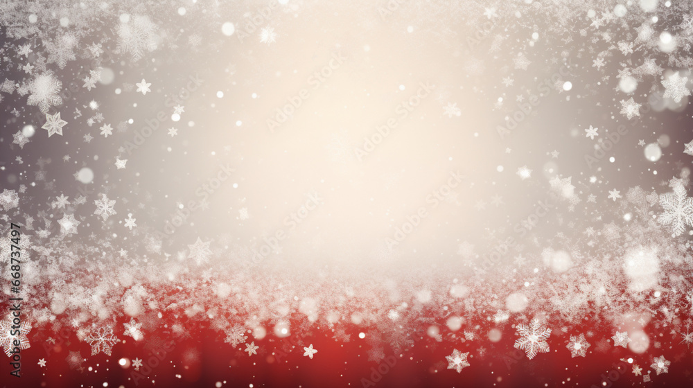 Christmas border frame with copy space. White snowflakes on red background. Festive banner. Generative AI Christmas border frame with copy space. White snowflakes on red background. Festive banner. Generative AI