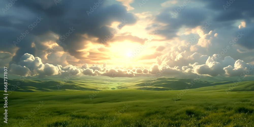 Obraz premium Mountain landscape with natural photography in the summer