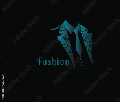 Black man logo design. Awesome man logo. A man with suit and hat logotype.