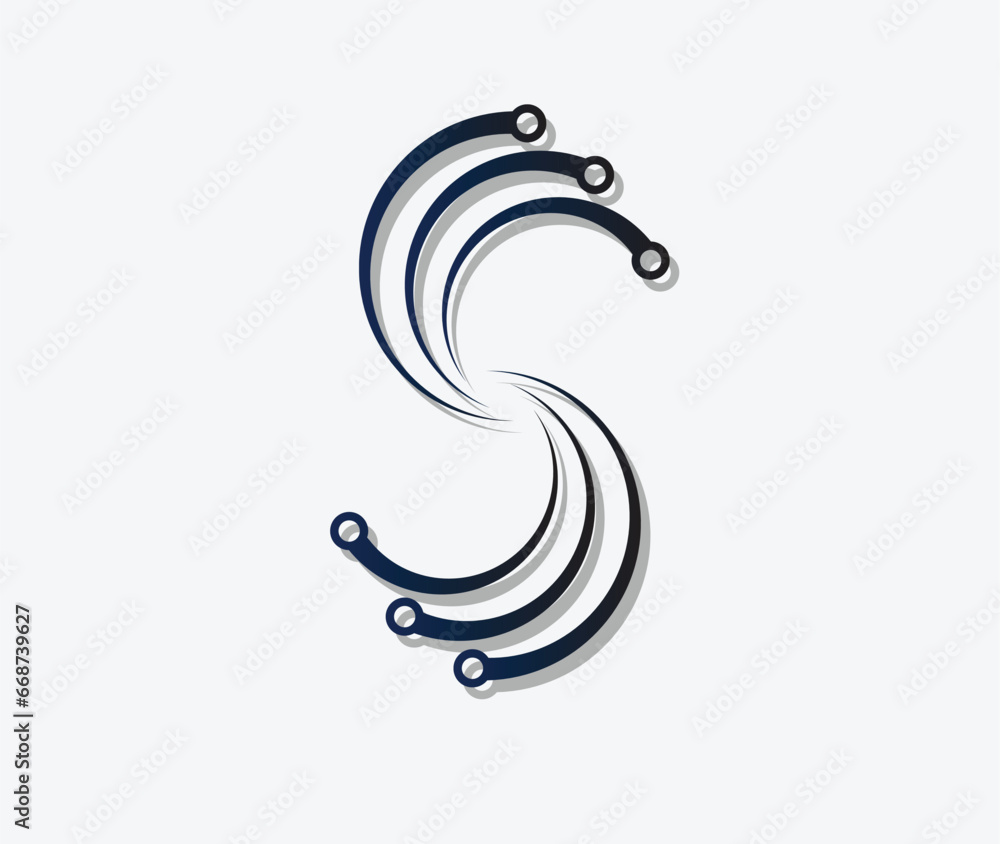 Letter S Logo Design vector template Media Corporate Linear Outline style. Colorful Logotype concept symbol icon Letter S Logo Design vector template Media Corporate Linear Outline style. Colorful Logotype concept symbol icon