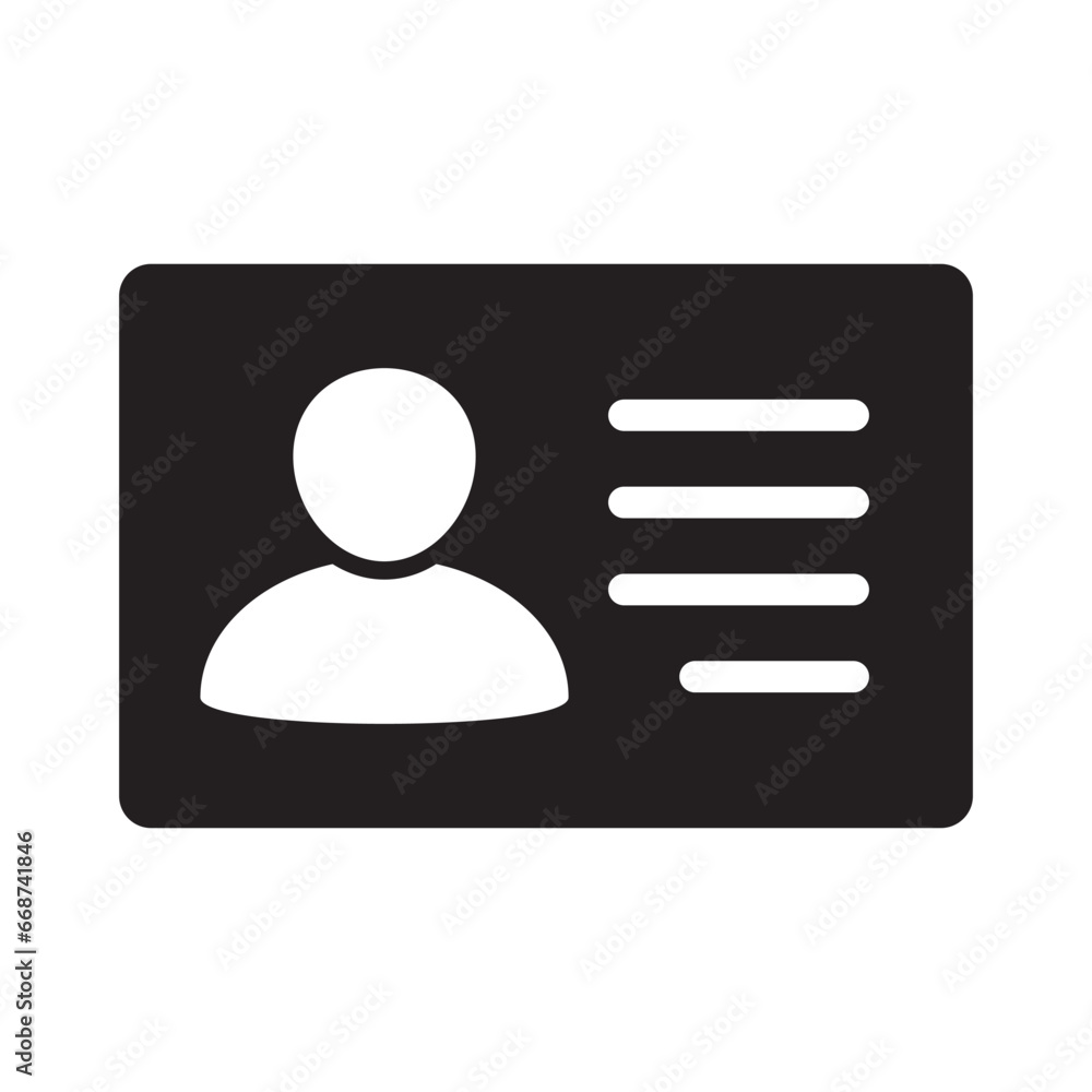 ID Card icon collection. Employee clerk card, driver license, Identification card, staff identification card symbol. Design for website and mobile app. ID Card icon collection. Employee clerk card, driver license, Identification card, staff identification card symbol. Design for website and mobile app.