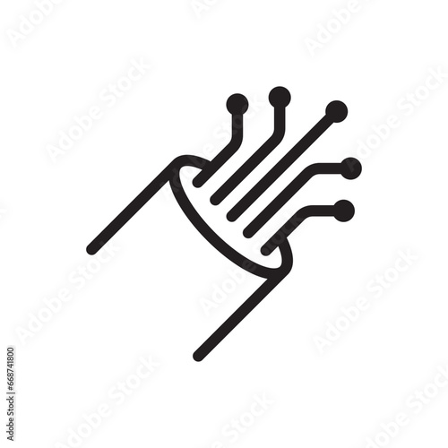 Fiber optic cable icon trendy style illustration on white background.