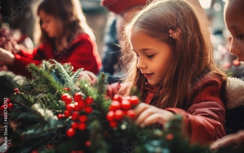 Kids are making a Christmas...