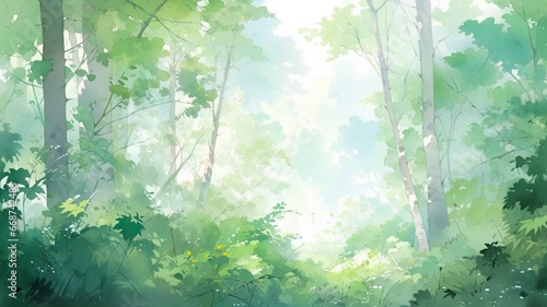 夏の森のイメージ_4　Generative AI