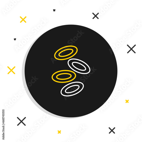 Line Medical hemoglobin erythrocytes icon isolated on white background. Colorful outline concept. Vector