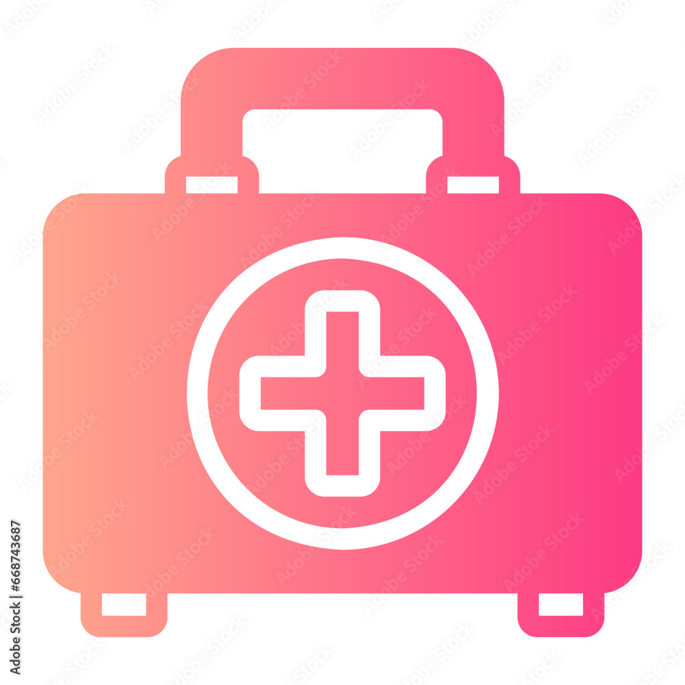 first aid kit gradient icon first aid kit gradient icon