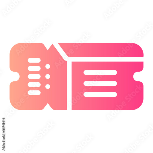 ticket gradient icon