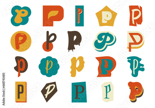 Alphabet Ransom Note P Set