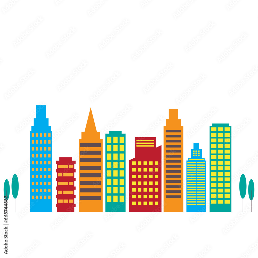 city skyline illustration