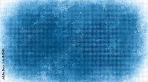 Binary code on a blue abstract grunge background