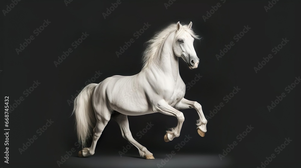 WHite horse run gallop WHite horse run gallop