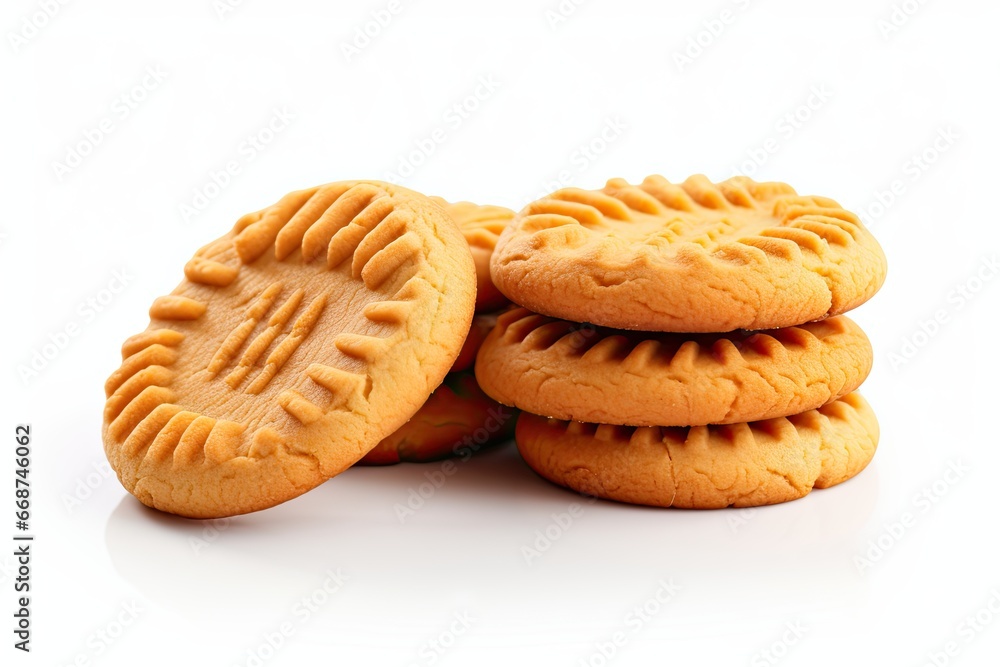 Nutter Butter Cookies on White Background Nutter Butter Cookies on White Background