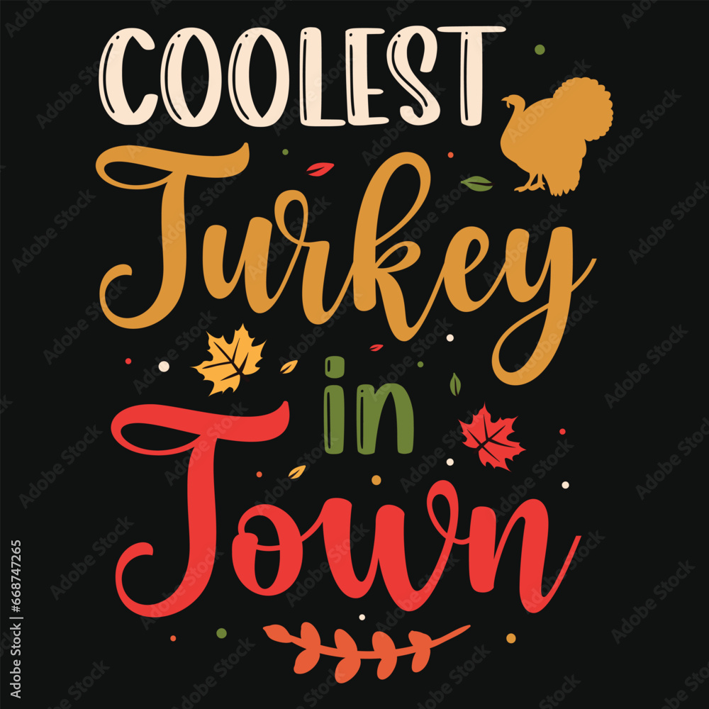 Happy thanksgiving day happy turkey day happy leg day typographic tshirt design