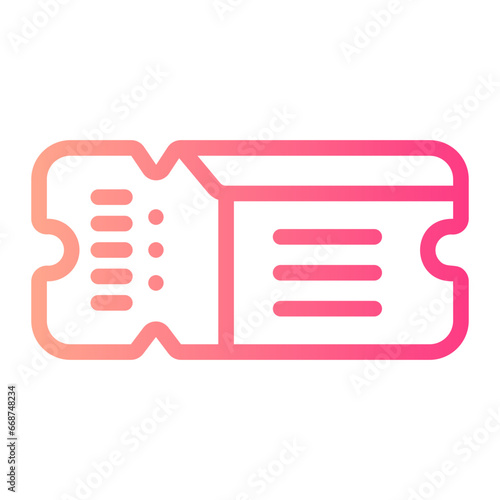 ticket gradient icon