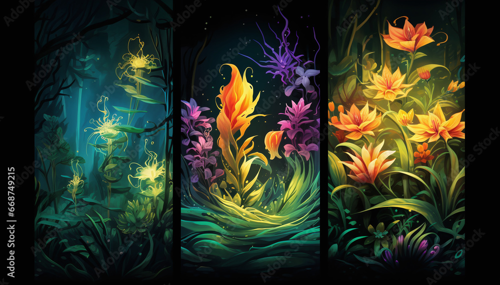 Fototapeta premium background with flowers