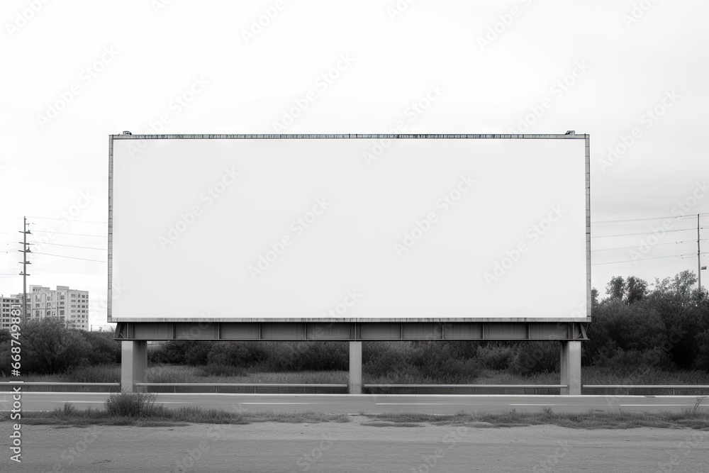 Obraz premium modern empty banner sign outdoors Generative AI