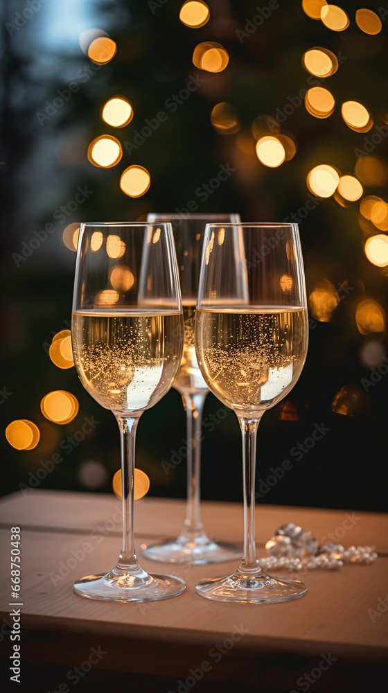 glasses of champagne glasses of champagne