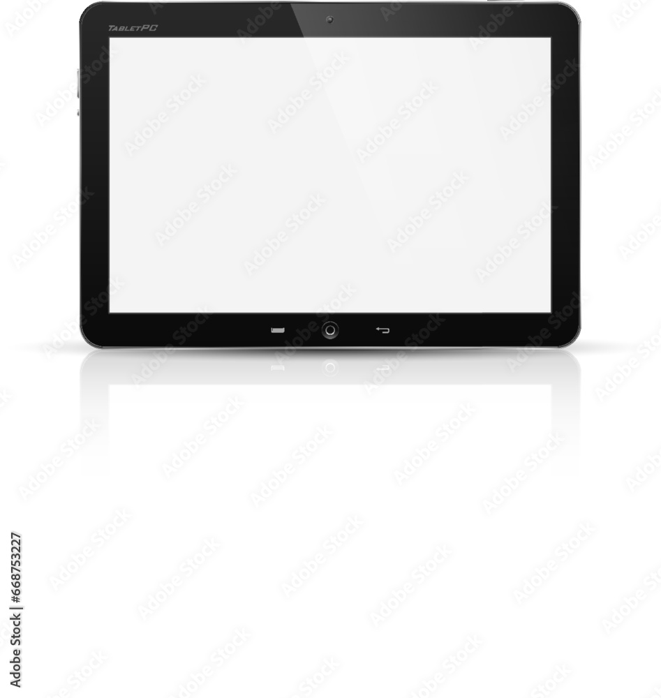 Realistic high detailed vector illustration of isolated tablet computer Realistic high detailed vector illustration of isolated tablet computer