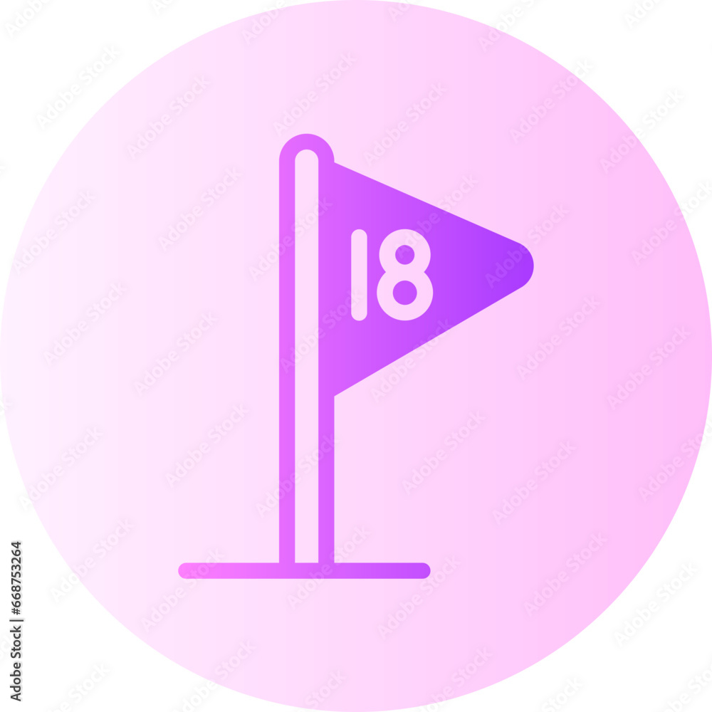 flag golf+ gradient icon flag golf+ gradient icon