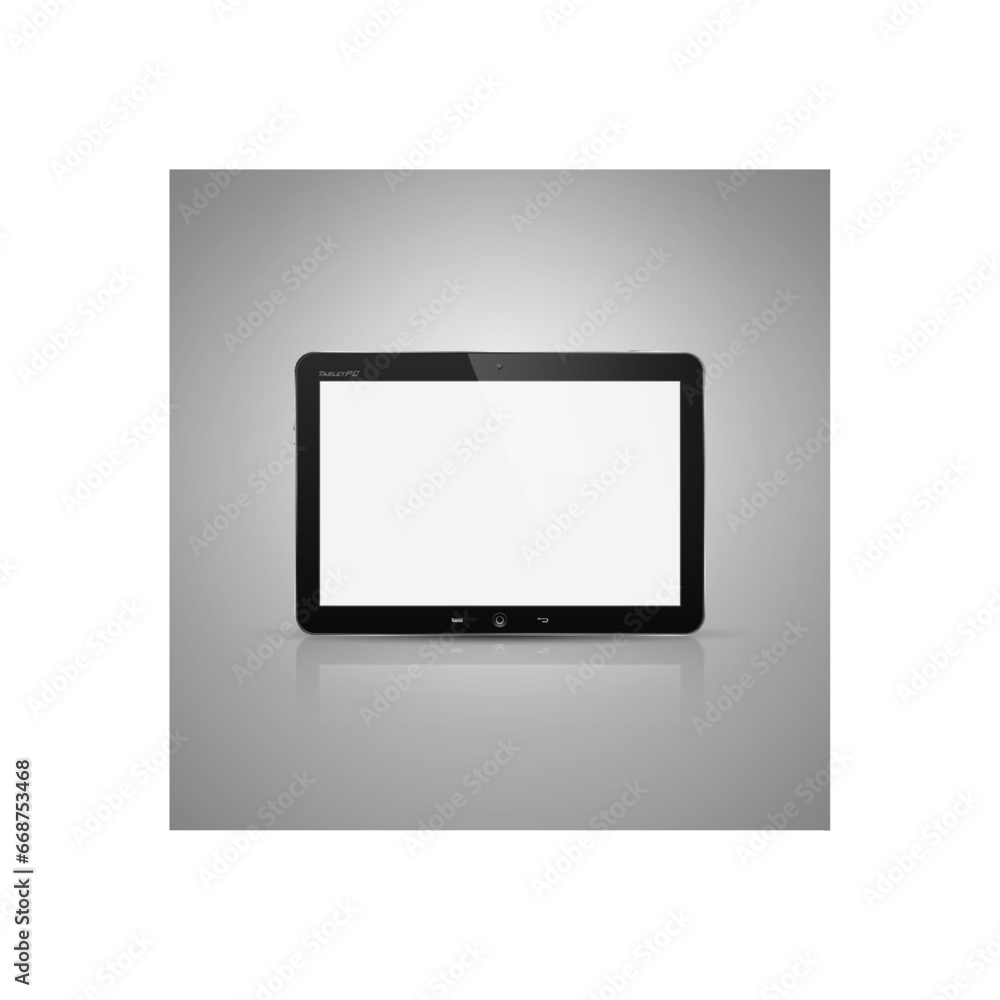 Realistic high detailed vector illustration of isolated tablet computer Realistic high detailed vector illustration of isolated tablet computer