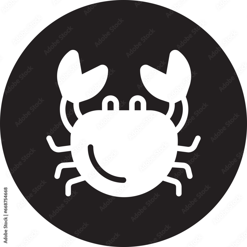 crab glyph icon crab glyph icon