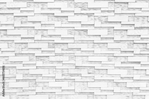 White Zig Zag Brick Wall Texture for Background.