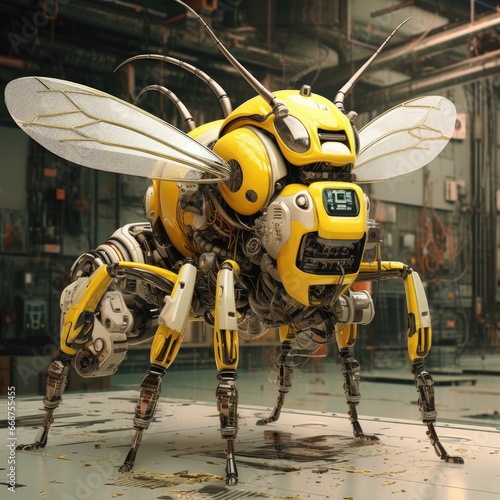 Cyberpunk Realism: Stunning Depictions of Bees in Futuristic world