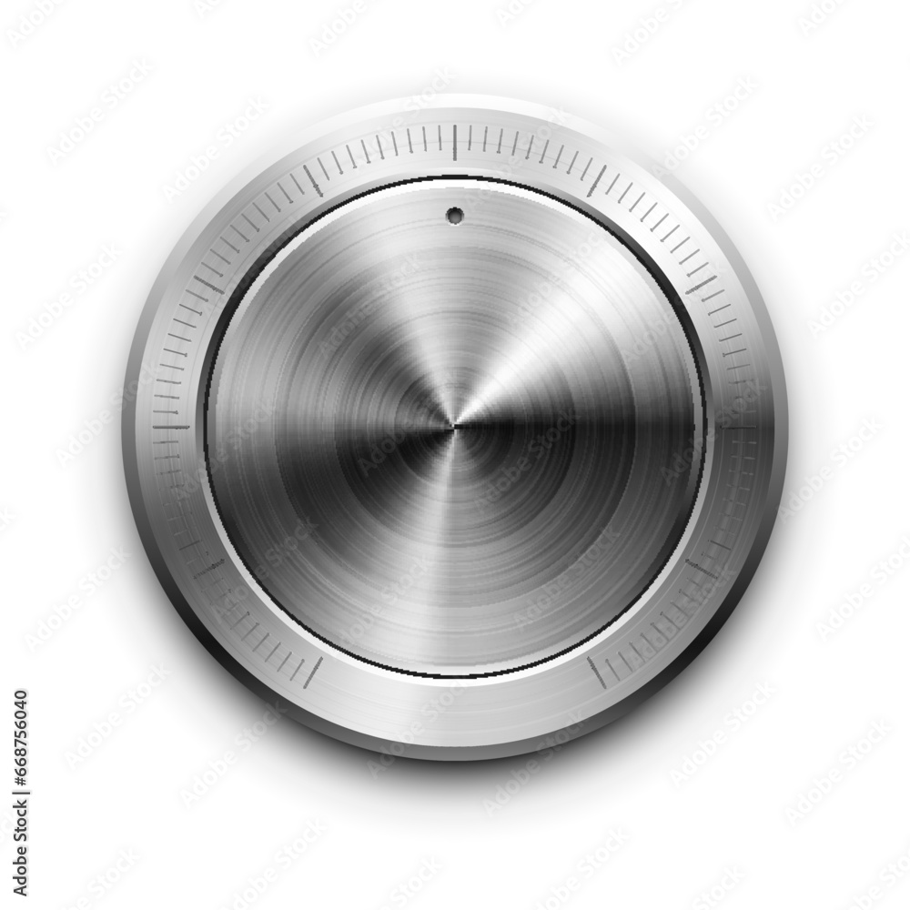 High detailed vector illustration of metallic knob. High detailed vector illustration of metallic knob.