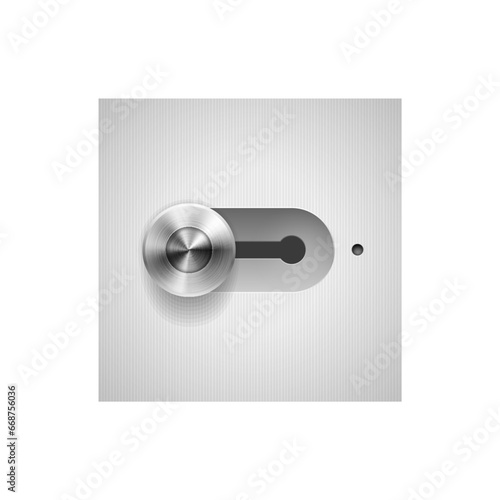 High detailed vector illustration of metallic switcher