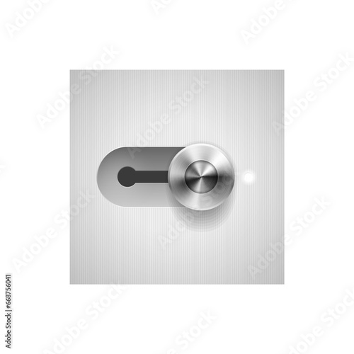 High detailed vector illustration of metallic switcher