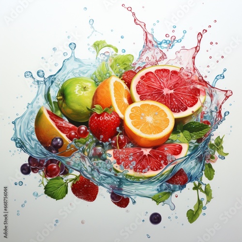 fruit in water