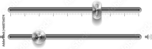 High detailed vector illustration of metallic controller