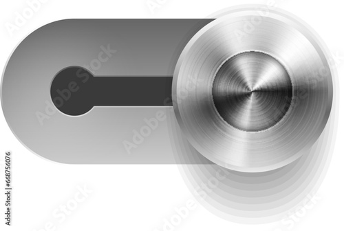 High detailed vector illustration of metallic switcher