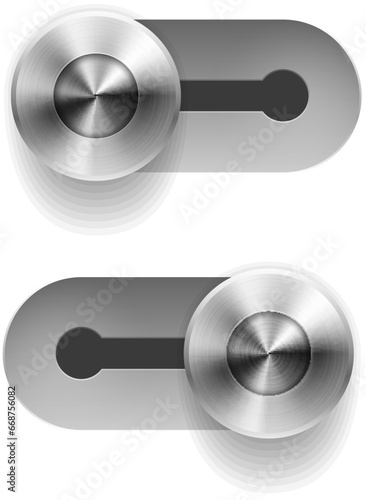 High detailed vector illustration of metallic switcher