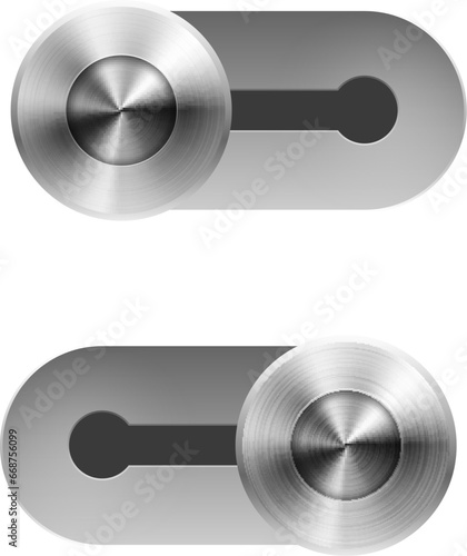 High detailed vector illustration of metallic switcher