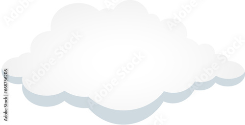 Abstract vector background of white cloud in sky